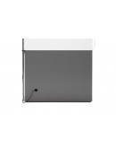 ADA WOOD CABINET 45X27X70CM METALIC SLIVER