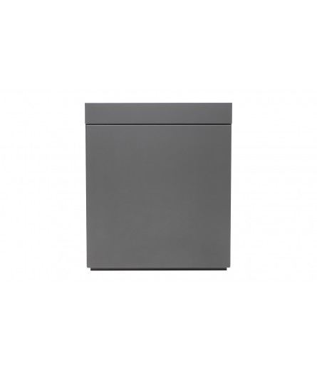 ADA WOOD CABINET 45X27X70CM METALIC SLIVER