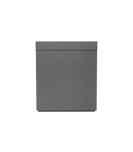 ADA WOOD CABINET 45X27X70CM METALIC SLIVER